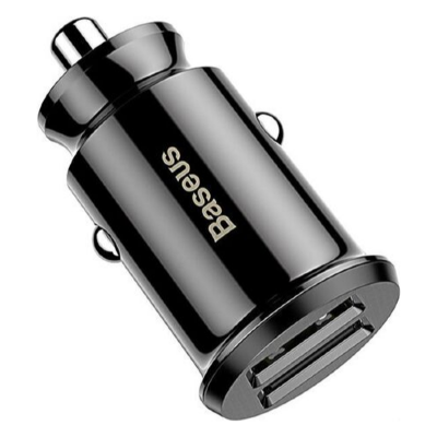 АЗУ Baseus Grain Car Charger (Dual USB 5V 3.1A ) CCALL-ML01 (Black)