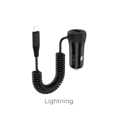АЗУ + Lightning HOCO Z21A Ascender single-port black