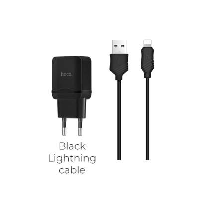 СЗУ + кабель Lightning HOCO C22A Little superior black