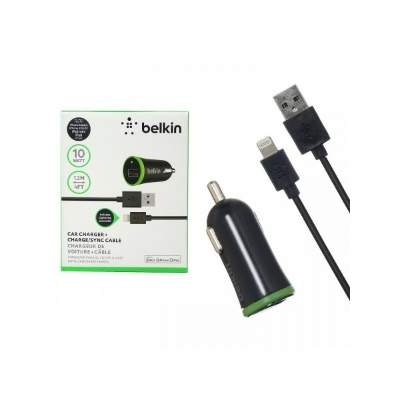 АЗУ + кабель Lightning Belkin F8J051 10W 1USB 2.1A в упаковке