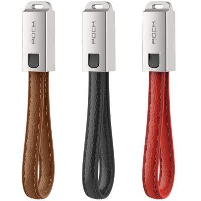 Кабель-брелок Lightning Rock Leather Cable with Keychain кожаный Original