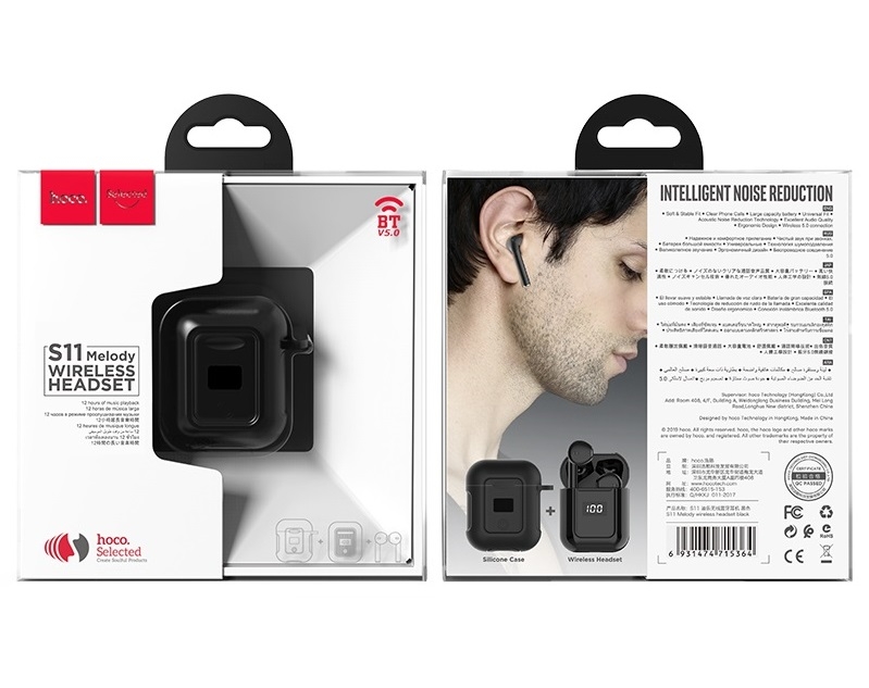 Беспроводные Bluetooth наушники Hoco S11 Melody Black Original