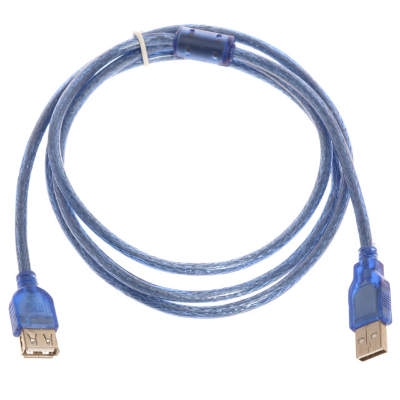 Кабель-удлинитель USB синий 1.5 m с фильтром AA