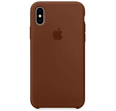 Чехол Silicone Case для iPhone X/XS Коричневый