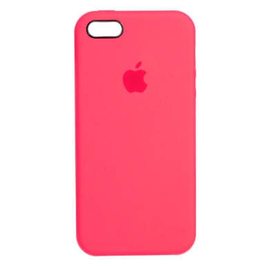 Чехол Silicone Case для iPhone 5/5S/SE Ярко-розовый