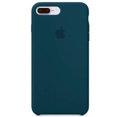 Чехол Silicone Case для iPhone 7/8 Plus Лазурно-серый