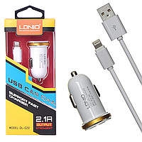 АЗУ + кабель Lightning LDNIO DL-C22 2.1A 2USB ports (black)