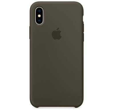 Чехол Silicone Case для iPhone X/XS Оливковый