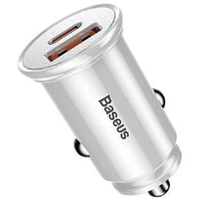 АЗУ Baseus Circular Plastic A+C 30W PPS Car Charger CCALL-YS02 (White)