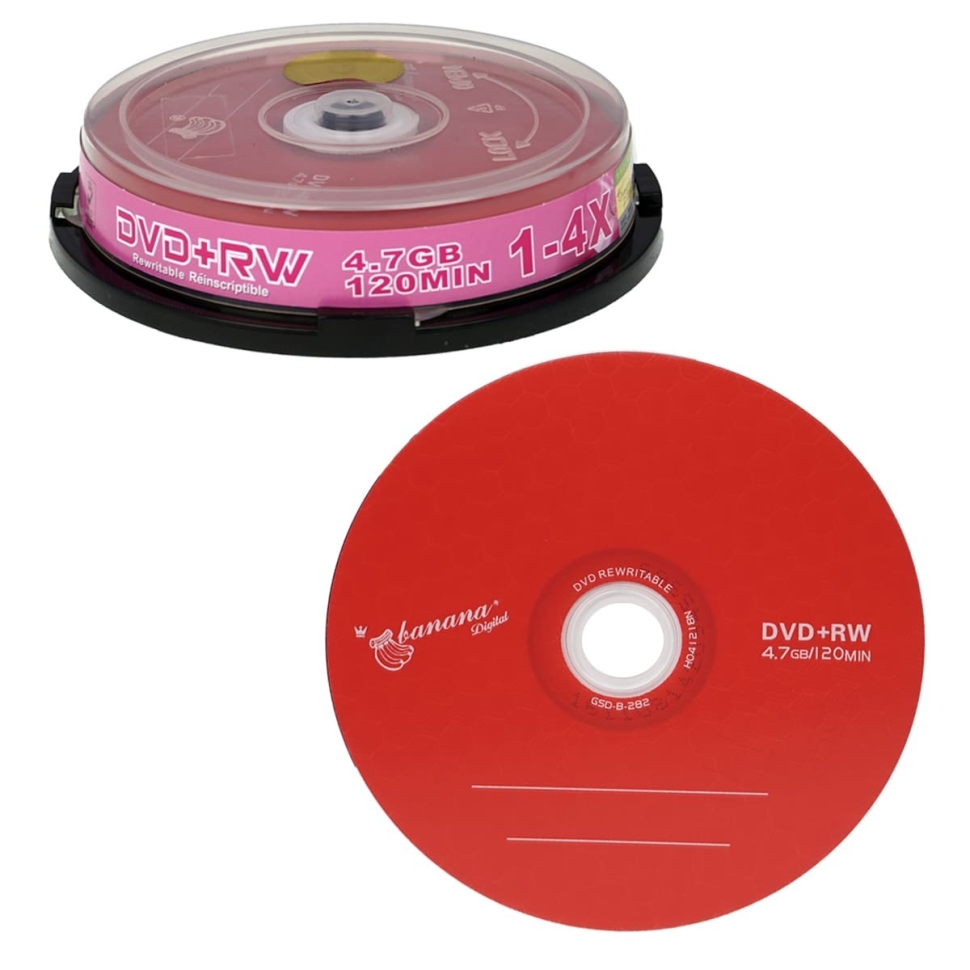 Диск оптический BANAN DVD+RW 4.7Gb 120 Min (10шт)