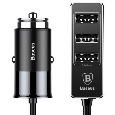 АЗУ Baseus Enjoy Together Four Interfaces Output Patulous Car Charger 5.5A CCTON-01 (Black)