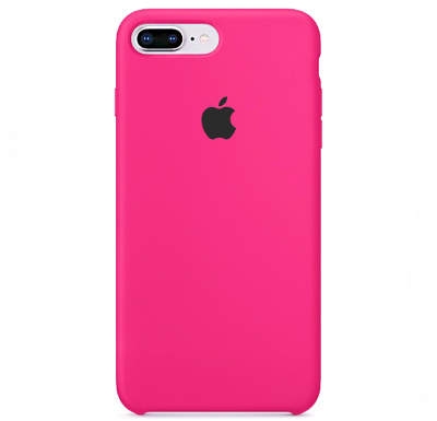 Чехол Silicone Case для iPhone 7/8 Plus Неоново-розовый