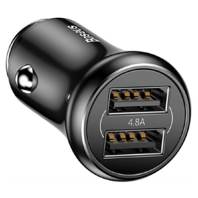 АЗУ Baseus Gentleman 4.8A Dual-USB Car Charger CCALL-GB01 (Black)