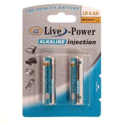 Батарейки Live-Power ALKALINE AA 2pcs/card