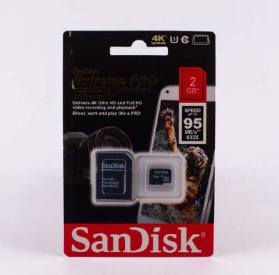 Карта памяти Micro SANDISK 2гб Extream Pro Speed up to 95 MB/s 633x класс 10