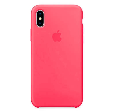 Чехол Silicone Case для iPhone X/XS Ярко-розовый