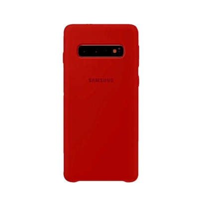 Чехол Silicone Cover Samsung S10+ красный
