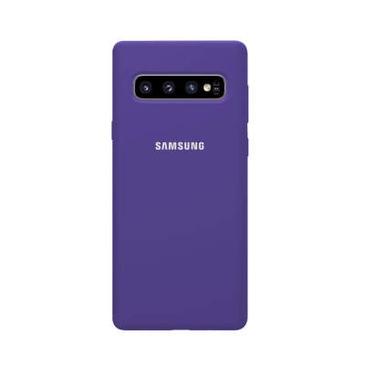 Чехол Silicone Cover Samsung S10+ фиолетовый