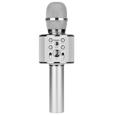 Микрофон HOCO BK3 Cool sound KTV silver