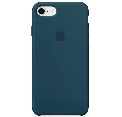 Чехол Silicone Case для iPhone 7/8 Лазурно-серый