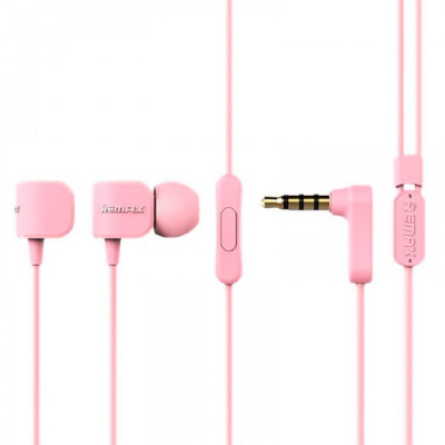 Наушники Remax внутриканальные с микрофоном RM-502 Earphone (Pink)